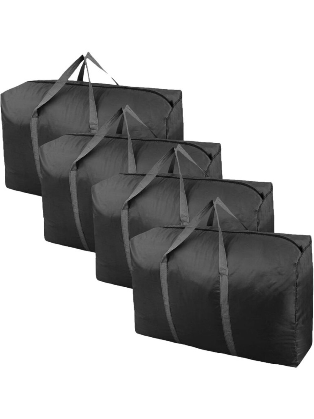 Extra Large 100L Storage Bags with Strong Zippers & Handles - 4 Pack for Moving